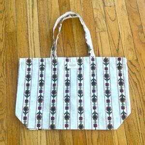 SEZANE - Large canvas tote bag.  Gorgeous colors!  NEW, never used.